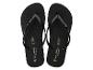 Een paar zwarte teenslippers met de tekst 'COPACABANA by Ipanema' en maten 37 EUR, 4 UK.