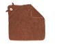 Bruine baby badcape met capuchon en berenontwerp