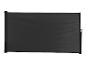 Zwart uitschuifbaar zijscherm voor privacy en windbescherming