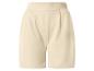 Beige shorts met hoge taille en plooien aan de voorkant