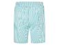 Turquoise gestreepte shorts met trekkoord.
