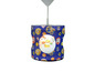 Een blauwe hanglamp met Paw Patrol print.
