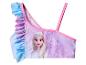 Paarse kinderbikinitop met blauwe ruches en Elsa-print