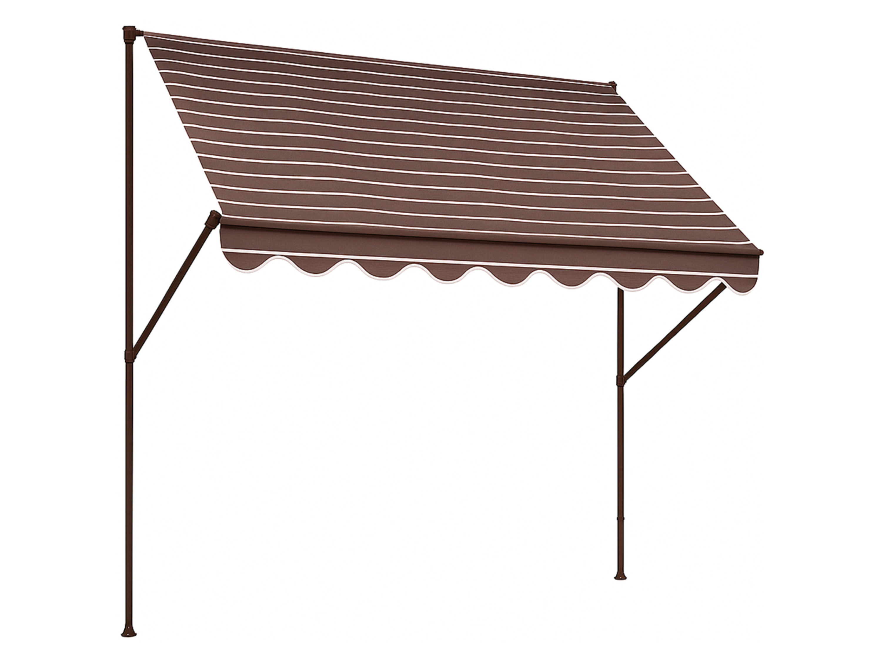 Angerer Klemluifel (donkerbruine, beige strepen, 200 cm breit)