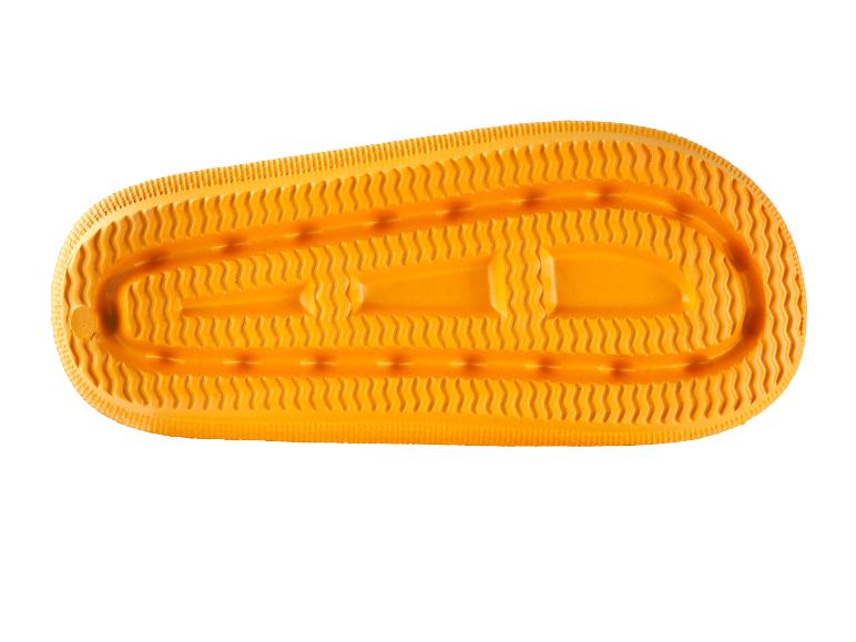 Gele rubberen slipperzool.