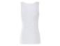 Witte geribbelde tanktop.