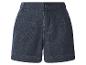 Donkere denim shorts voor dames met hoge taille en zakken.