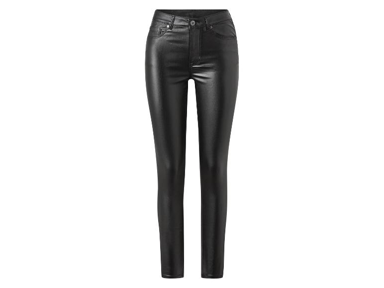 Zwarte skinny jeans van imitatieleer.