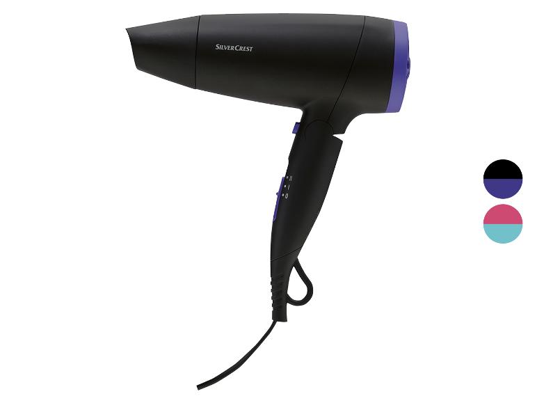 Silvercrest haardroger, zwart en paars.