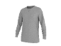 Grijs heren T-shirt met lange mouwen en ronde hals.