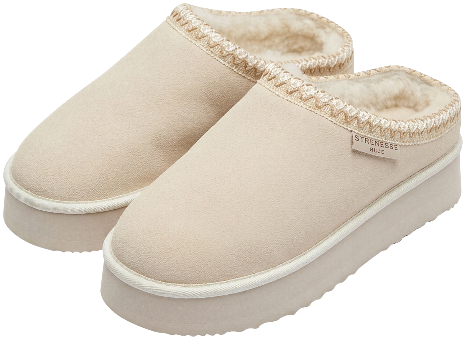 STRENESSE BLUE Dames suède instappers (Beige, 41)