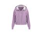 Lila hoodie met rits en capuchon
