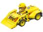 Gele Paw Patrol bouwvoertuig met graafbak en Rubble figuurtje.