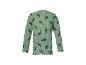 Groen kinder shirt met lange mouwen en dinosaurusprint.