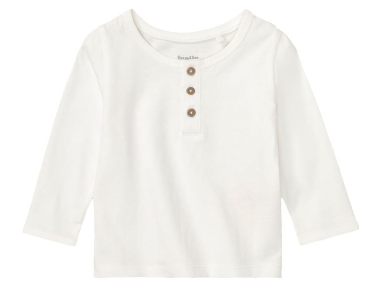Ga naar volledige schermweergave: lupilu® Baby shirts met lange mouwen, 2 stuks, van zuivere bio-katoen - afbeelding 3