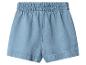 Lichtblauwe dames shorts met elastische tailleband.