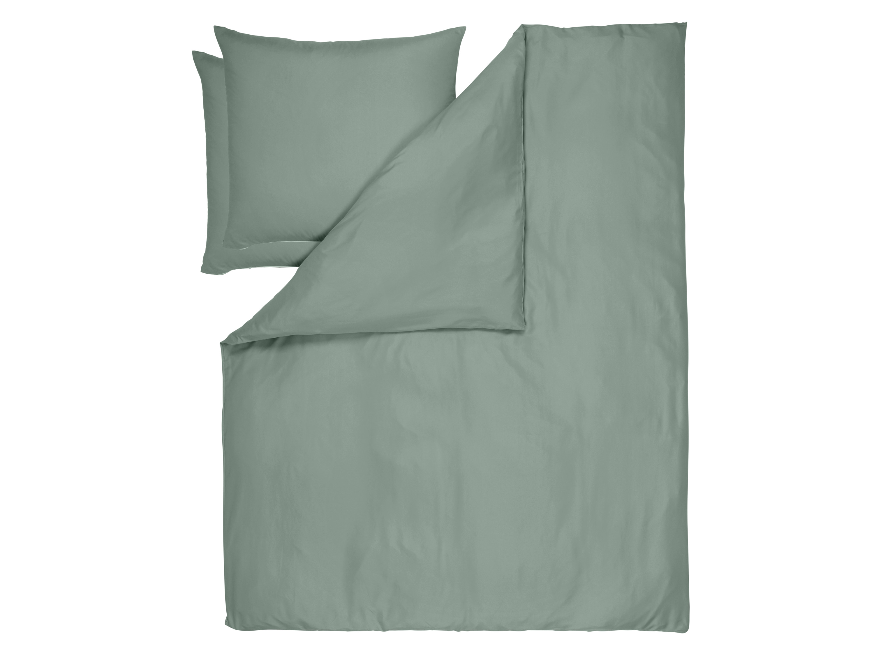 LIVARNO Satijnen dekbedovertrek 200 x 200 cm (Groen)