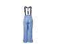 Blauwe kinder skibroek met zwarte bretels
