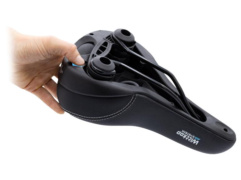 Zwarte Wifkop fietszadel met Air systeem.