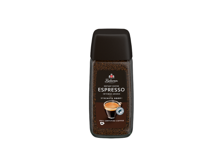 Bellarom Espresso oploskoffie met intens aroma, pot van 100g