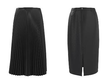 ESMARA® Dames midi-rok van imitatieleer