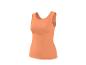Dames perzikkleurige geribbelde tanktop