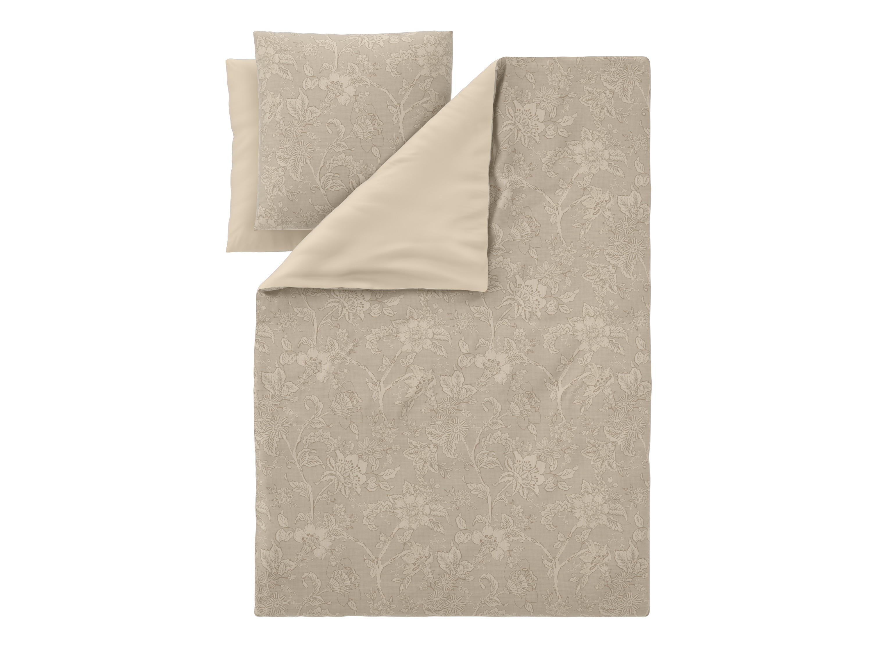 LIVARNO Satijnen dekbedovertrek 240 x 220 cm (Beige) afbeelding