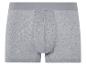 Een paar grijze boxershorts.