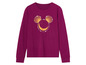 Een roze longsleeve met een Mickey Mouse print