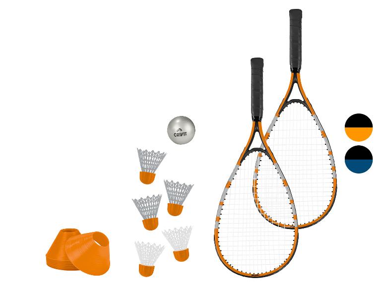 Crivit rackets, bal en shuttles voor racketsporten.