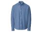 Heren overhemd met lange mouwen in blauw