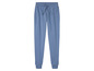 Blauwe joggingbroek met trekkoord.