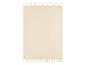 Beige deken met franjes
