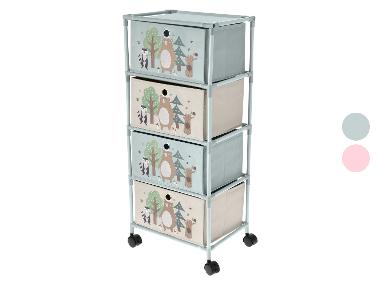 LUPILU® Kinder kast, met wielen, 35 x 26 x 82,5 cm