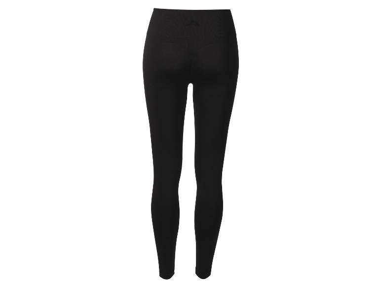 Zwarte high-waisted sportlegging voor dames, achteraanzicht