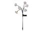 Solar tuinlamp met glazen bloemen design.