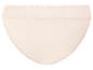 Beige damesonderbroek met kanten afwerking.