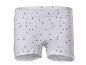 Witte kinderboxershorts met grijze stippen