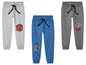 Drie joggingbroeken voor jongens met Spiderman, Jurassic World en Paw Patrol prints.