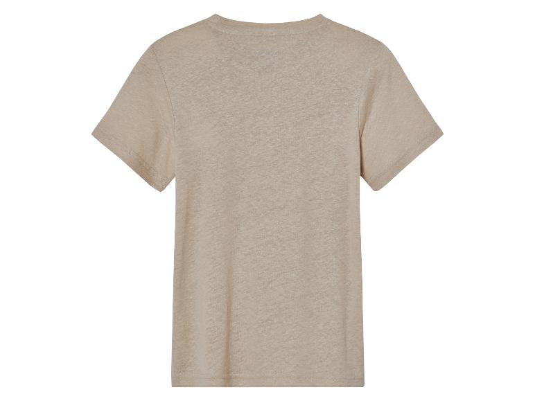 Beige linnen t-shirt, achterkant.