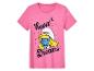Een roze T-shirt met Smurfin erop en de tekst 'Sweet Dreams'.