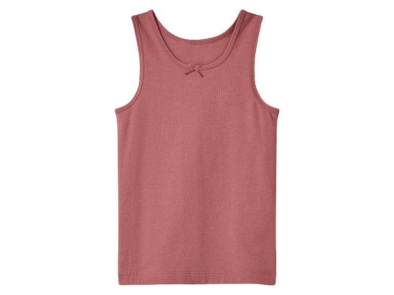 Roze katoenen tanktop met een klein strikje bij de halslijn