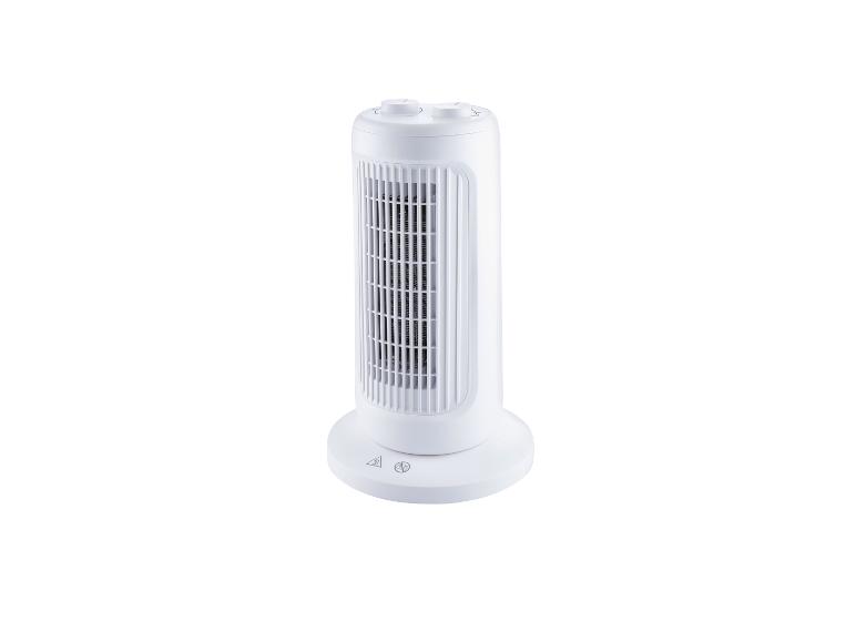 Witte, staande elektrische ventilatorkachel