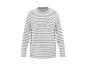 Wit gestreept longsleeve shirt met een zakje, van het merk Liversy.