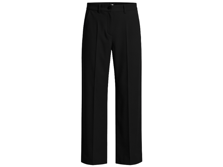 Zwarte, wijde broek met hoge taille