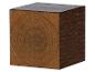 Houten kubus met zichtbare houtnerf.