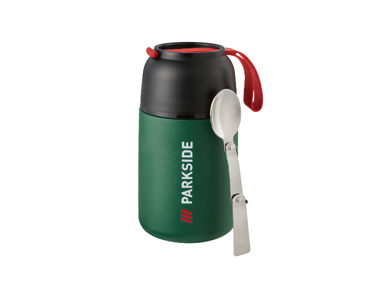 Parkside thermoskan met geïntegreerde lepel.