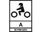 Veiligheidssymbool voor motorfietsen, norm EN 17092-4:2020.