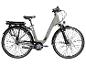Grijze Zündapp Z600 elektrische fiets met bagagedrager en verlichting