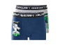 Tweepak Minecraft boxershorts voor jongens in blauw en grijs.